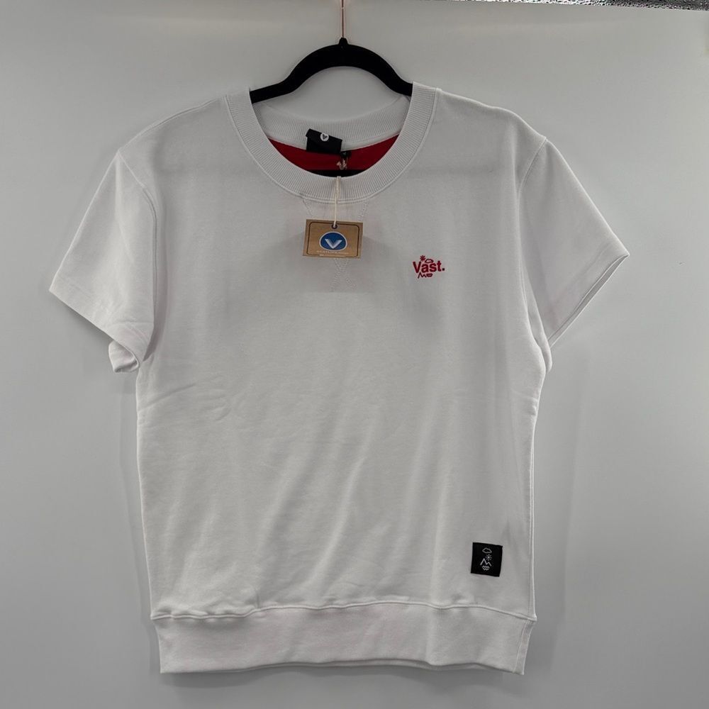VAST Short Sleeve Sweatshirt White Men's Top size M